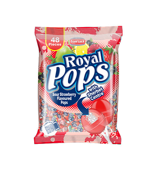 ROYAL POP SOUR STRAWBERRY 48s