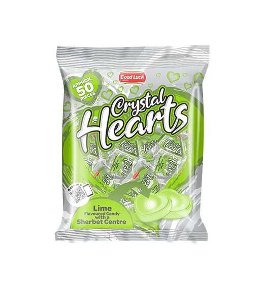 CRYSTAL HEART LIME CANDY  50s