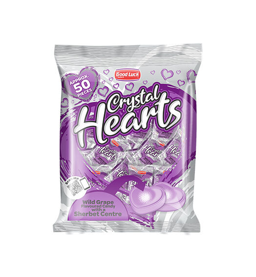 CRYSTAL HEART WILD GRAPE CANDY  50s